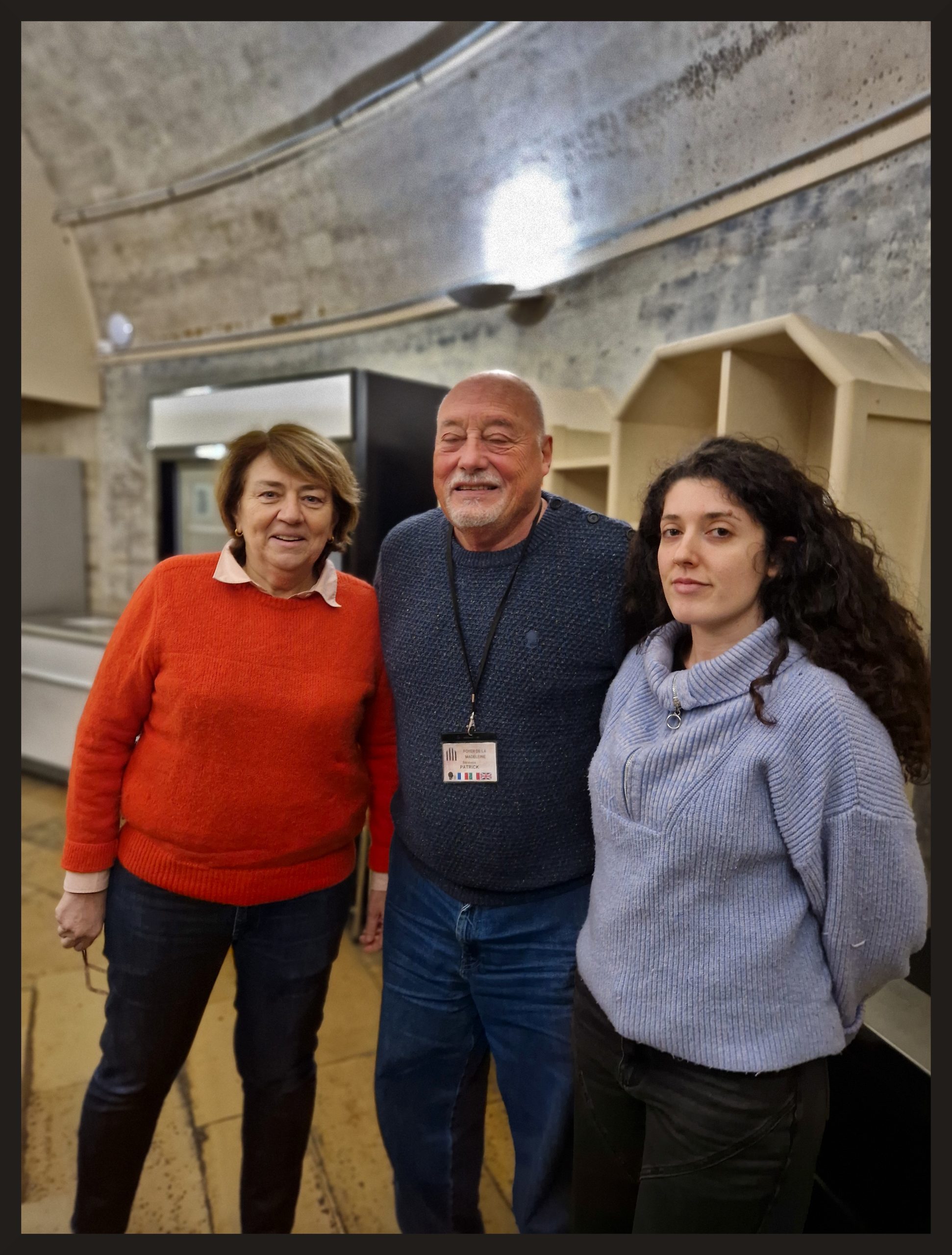 Le bureau du Foyer de la Madeleine Delphine Aubrion, Patrick Cruciata et Nina Escudier. Photo © Pierre d'Ornano | Aeternus.fr