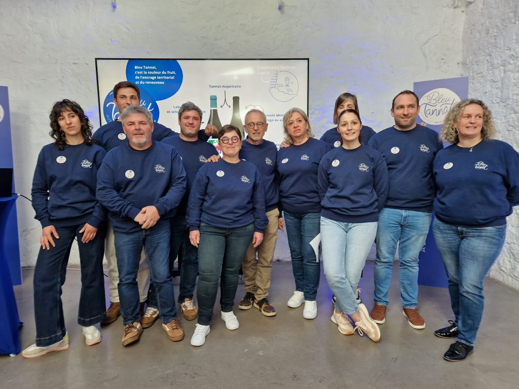 Les représentants de Madiran lors de la conférence de presse et de la dégustation des échantillons Bleu Tannat à Paris. Photo © Pierre d'Ornano | Aeternus.fr